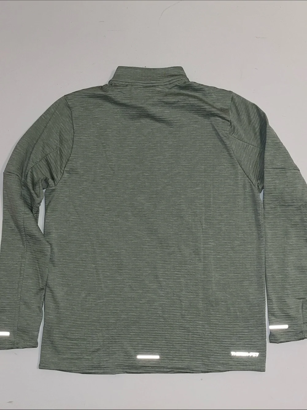 Nike Running Shirt Men's L 1/2 Zip Therma-Fit Repel Grid green thumbholes  $95